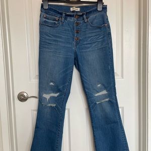 Madewell Cali Demi boot distressed jean